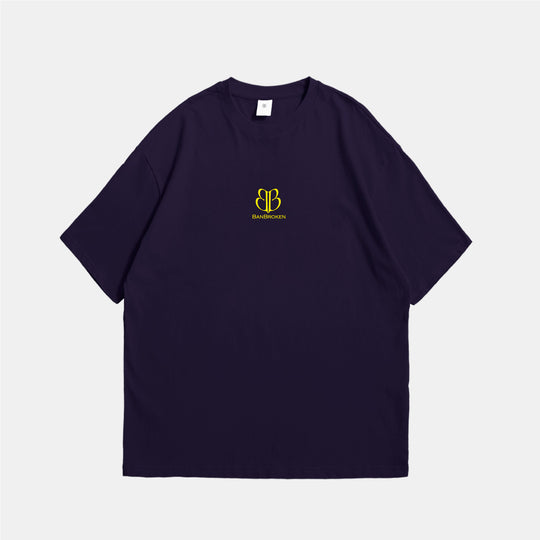 T-shirt bleu marine en velours côtelé