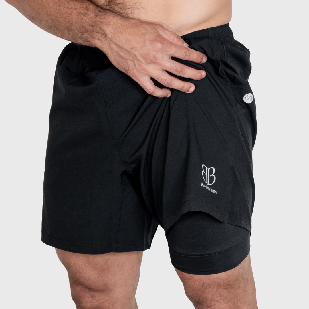 HIT SHORT 2-in-1 SCHWARZ