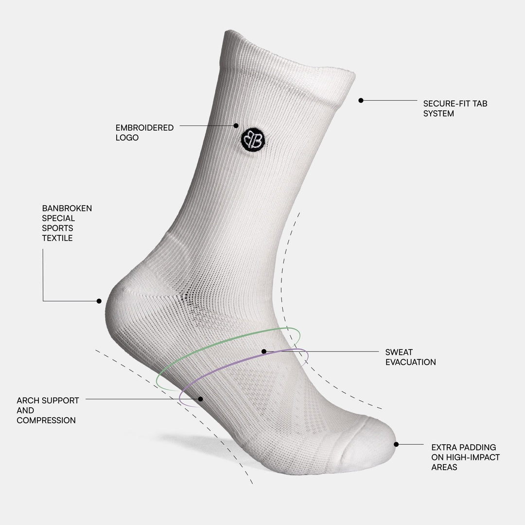 XPro Sport Sock White