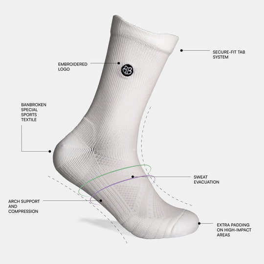 XPro Sport Sock White