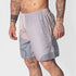 Banbroken Palma CrossFit shorts in white and grey, front view